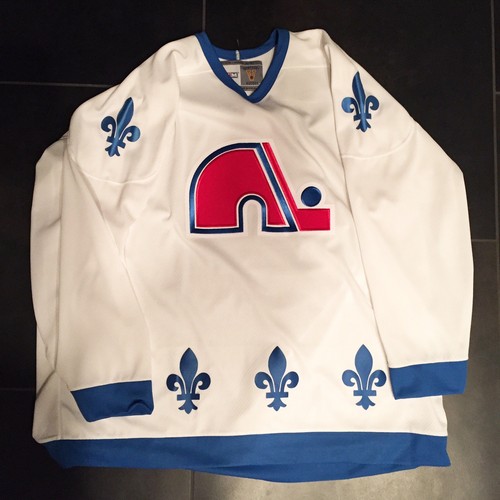 quebec nordiques vintage white ccm jersey jumbo