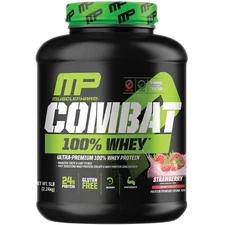 MusclePharm Combat 100% Whey Protein Powder - 5 lb, 70 Servings, Strawberry