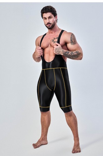 AMORESY Monos Para Hombre Brillantes Brillantes Medias Monos Chándales Trajes Ropa Activa - Imagen 31 de 43