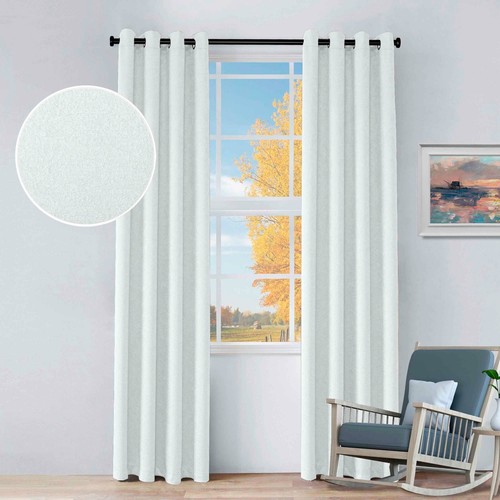 Senna Textured Washable Room Darkening Blackout Curtains, Set of 2 Panels - 第 80/90 張圖片