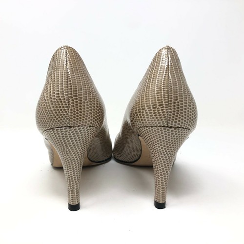 Stuart Weitzman Showupritz Heel Womens Size 9 M Lizard Snake Peep Toe Pump - Picture 5 of 8