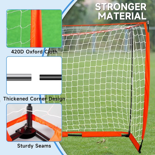Bownet Popup Football Goal - 8ft x 5ft - Portable Soccer Goal - Picture 3 of 7
