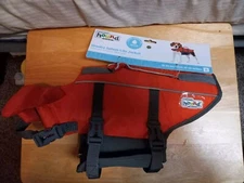 Outward Hound Granby Splash Dog Life Jacket Orange & Grey, Medium