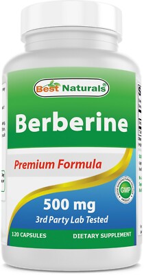 Best Naturals Berberine 500 mg 120 Capsules - Healthy Cholesterol