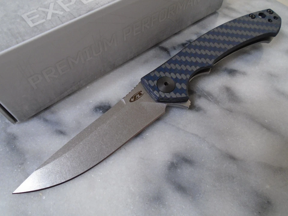 Zero Tolerance Sinkevich Pocket Knife 0450BLUCF Titanium Magnacut 3.25" Blade - Image 2 of 4
