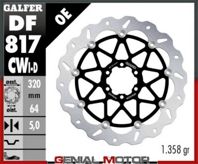 Galfer disc brake anter sinis wave float full 320x5mm MOTOGUZZI MGX-21 16>20