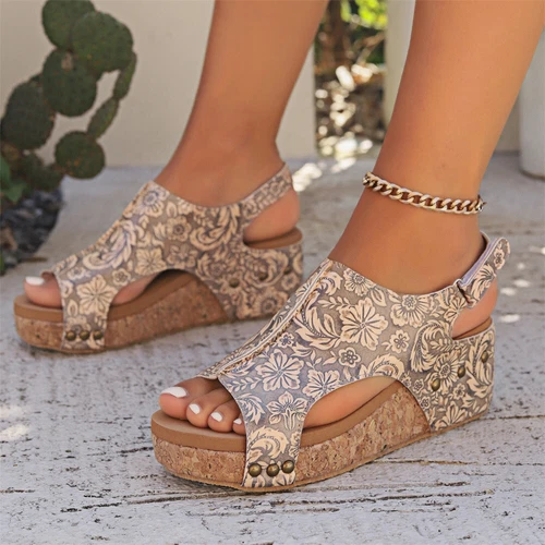 Damen Sandalen Bequeme Hausschuhe Orthopädische Peep Toe Offener Schuhe Sommer - Bild 5 von 13