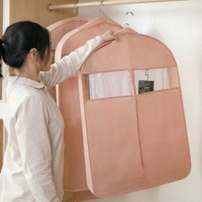 2 X Garment Dust Cover Hanging Coat Suit Storage Bag Wardrobe Organizer