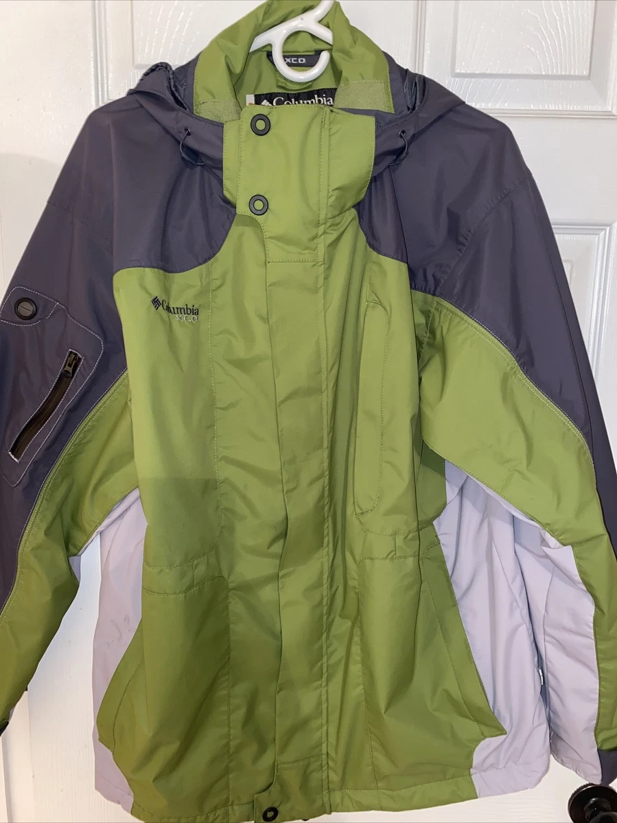 Columbia XCO Men's Storm Dry Green Grey Waterproof Jacket Coat Hooded LARGE  | eBay