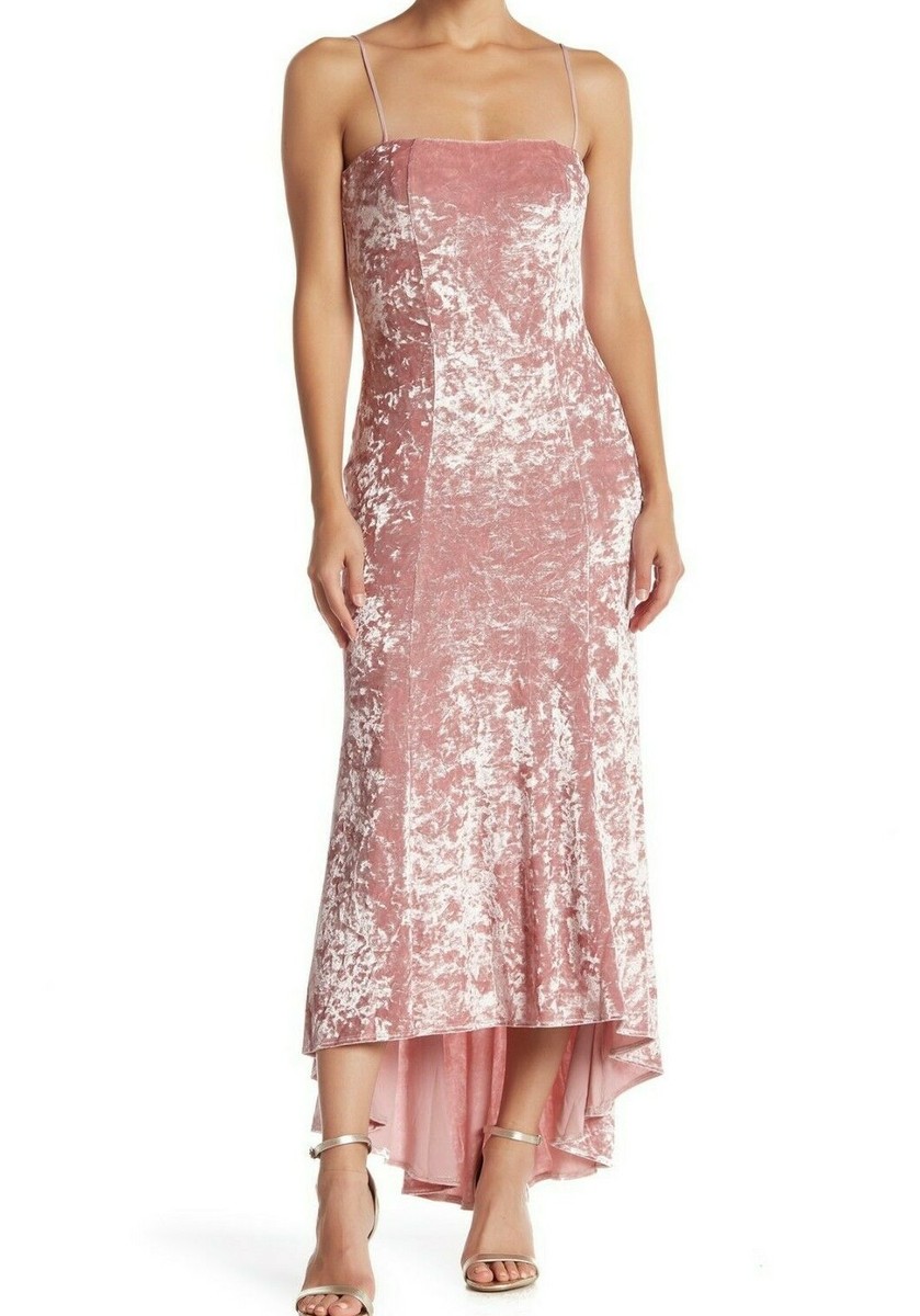pink blush velvet dress Britt Bow Velvet Mini Dress - Blush