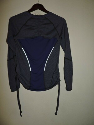 Lucy Tech Purple White Striped Women's Long Sleeve Active Top