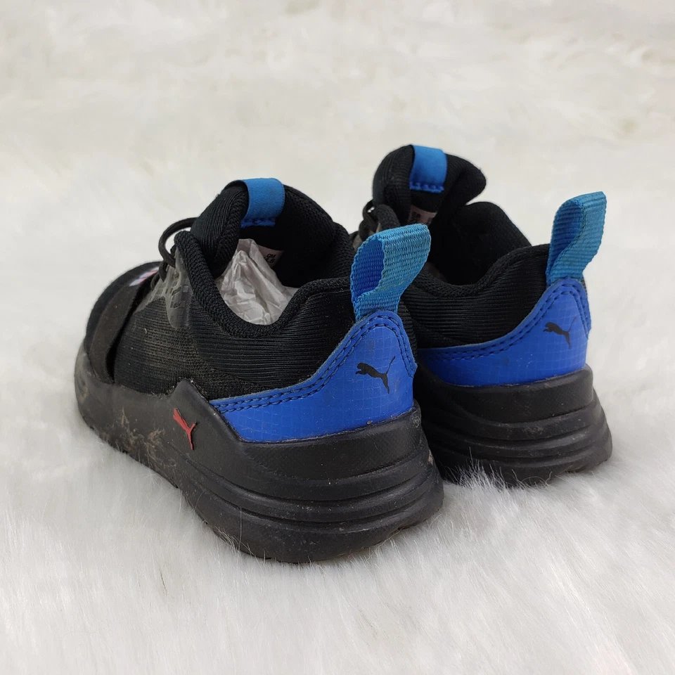 Zapatos activos PUMA 382437-01 negros azules niños pequeños talla US 7C EUR 23 Foto 2 de 3