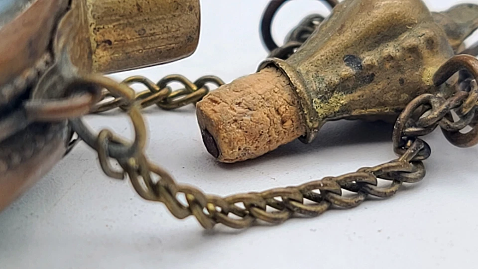 Ancienne FIOLE à sels ou à parfum - montage médaillon - Orientalisme - XIXè - Photo 4/4