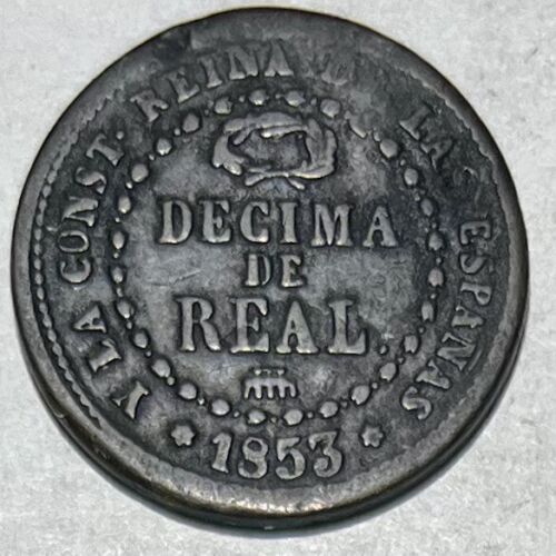 1853 1/10 REAL NICE CONDITION - SPAIN - ISABL II