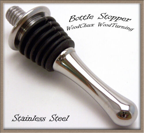 1 Bottle Stopper Kit Stainless Steel Teardrop Fast Shipping Woodturning Lathe - Picture 1 of 9