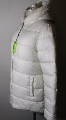 SAM EDELMAN Ivory Full Zip Reversible Insulated Hooded Jacket Size M NWT - Picture 5 of 11