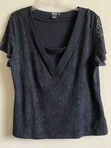 macy's black lace top