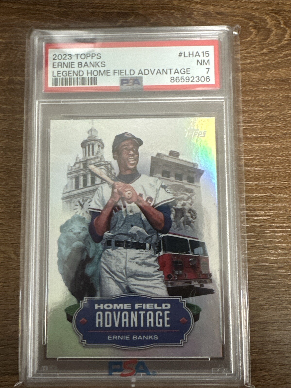 2023 TOPPS UPDATE LEGENDARY HOME FIELD ADVANTAGE ERNIE BANKS LHA-15 SSP CUBS
