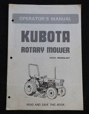 Kubota L235 L275 Tracteur RC60-27 Rotatif Tondeuse Opérateurs Manuel Très Nice