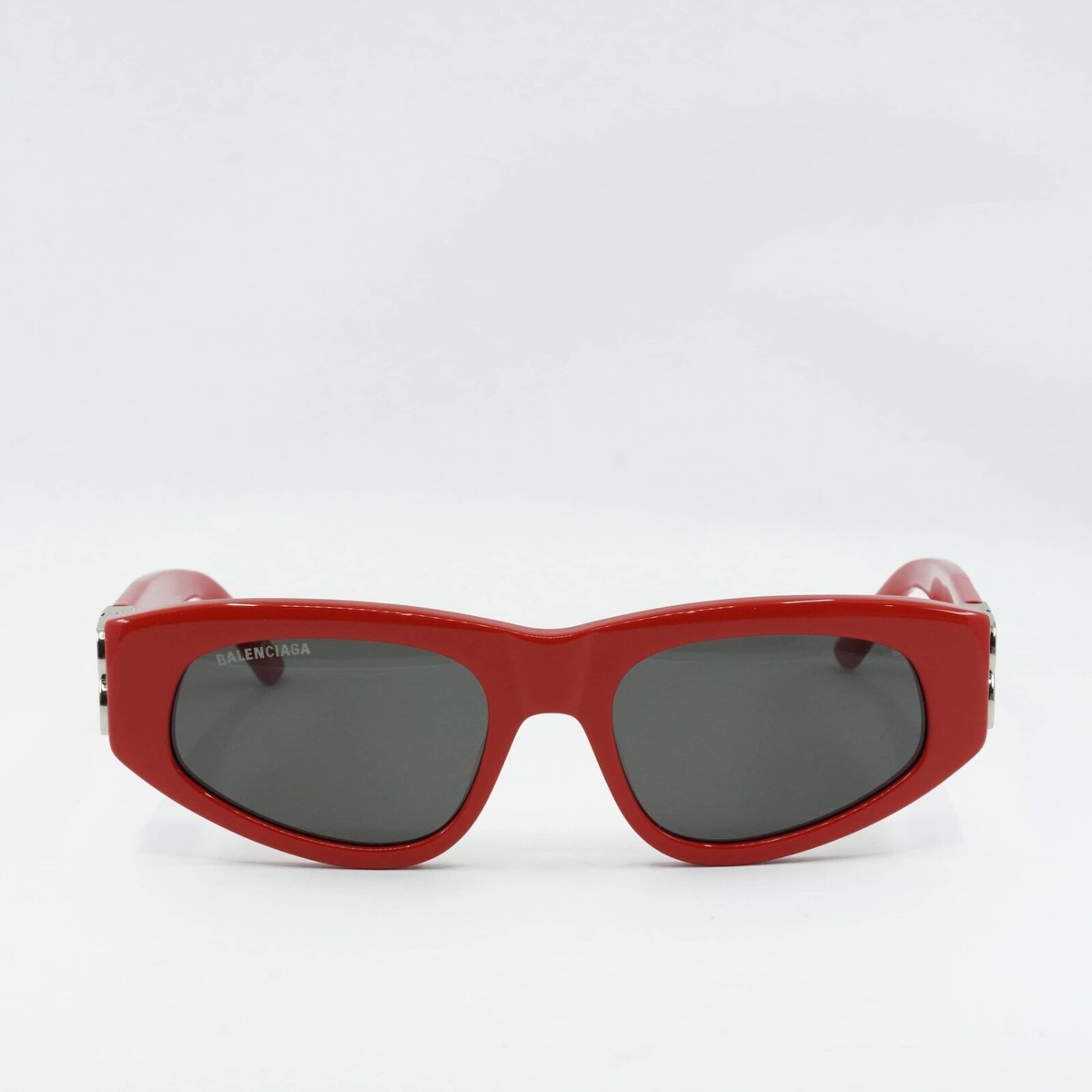 New BALENCIAGA BB0095S 016 Red/Silver/Gray 53-19-135  display picture 2