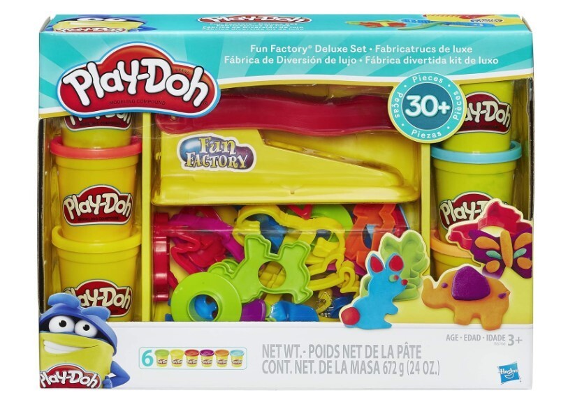 Play-Doh Fun Factory Deluxe Set, 31 Tools & 6 Cans, Christmas Gifts Girls & Boys