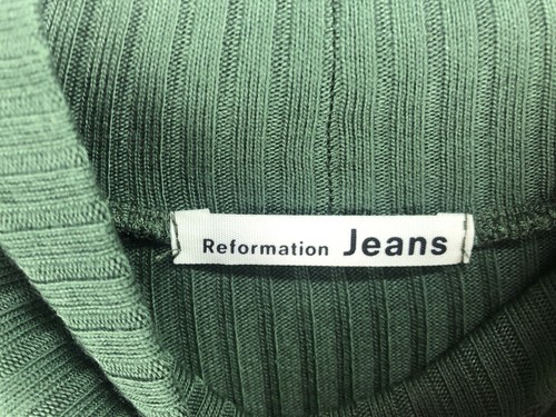 Reformation Jeans, grün, Langarm, Rollkragen A-Linie Minikleid Größe S - Bild 3 von 7