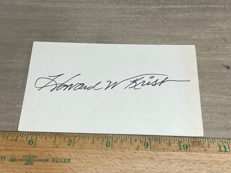 Howard W. Krish  Signed  Autograph
