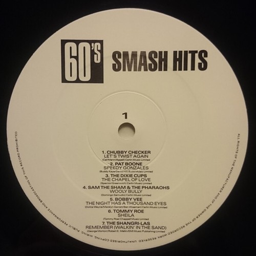 60's Smash Hits (Chubby Checker, Drifters, Beach Boys) (LP, 1988) neuwertig (NM) - Bild 3 von 4