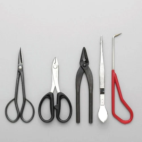 KIKUWA Bonsai Beginner Tool Kit 5pcs Set Tree Scissors Gardening Potted Japanese
