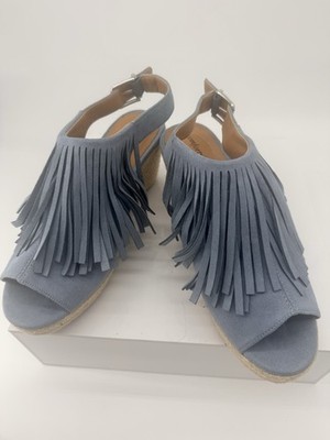Comfortview The Diane Espadrille - 10 W Chambray Women's Shoes New