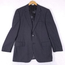 Jos A Bank Mens R41 Suit Jacket Blazer Pinstripe Charcoal Wool Professional
