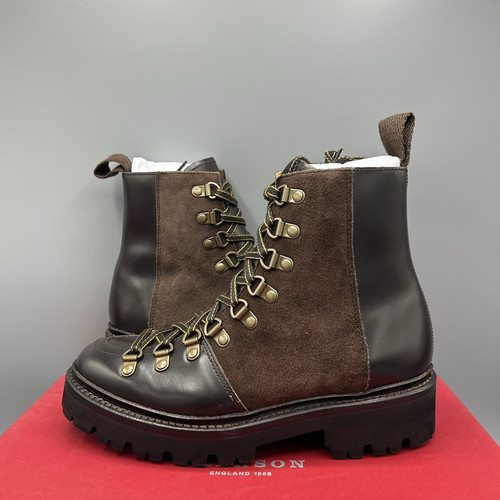 Grenson Nanette Brown Leather Lace Up Ankle Boots UK 3 EU 36 US 6 New - Picture 1 of 9