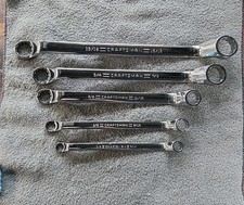 Craftsman Usa 5pc Sae 44349 Va Professional Polished Deep Offset Box Wrench Set