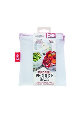 5 Pcs Reusable Produce Bags Set Sustainable Nylon Mesh Machine Washable