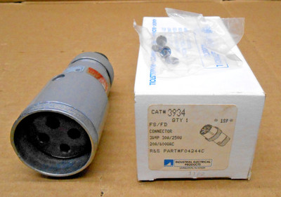 RUSSELLSTOLL 3934 FS/FD FEMALE ALUMINUM CONNECTOR 20A 600V 30A 250V 3W (5 AVAIL)