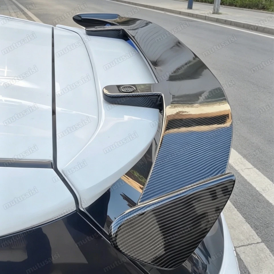 Becquet de toit universel Pour Hatchback Spoiler Aileron style de fibre carbone - Photo 3/4
