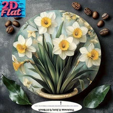 1pc 2D 2D Flat 1pc Round Aluminum Plaque,Home Festival Decoration,Suitable Home,