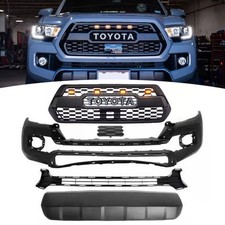 Front Bumper Cover Kit For 2016-2023 Toyota Tacoma With Grilles Bumper Valance