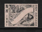 State Hunting/Fishing Revenues: NH 1961 Hunting/Fishing License Val. NH-HF2; MNH