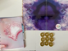 Happy Planner Set: Classic Cover, Monthly Inserts and 9 Discs. Used