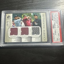 2004 Tiger Woods SP Signature Authentic Triple Fabrics #AT-TW POP 3 RARE