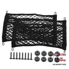 2 Pack 17.7" x 9.8" 3 Layer Small Cargo Net, Elastic 9.8" x 17.7" 3-layer