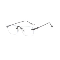 Gaming-Brille Mit Klaren GläSern, Randlose Computerbrille FüR MäNner Und