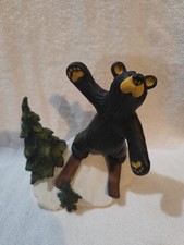 Big Sky Carvers Bearfoot Bears JONNY Skiing Figurine Resin 702/4033 6" Tall