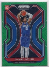 2020-21 Panini Prizm Daniel Oturu Green Prizm RC #279 Clippers Rookie