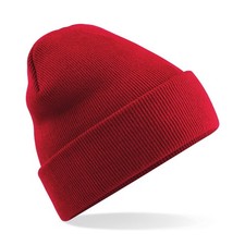 Image of Beechfield Original Cuffed Beanie Unisex Knit Warm Winter Hat Retro Soft Pull On