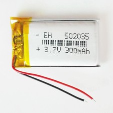 3.7V 300mAh LiPo polymer Rechargeable Battery For Mp3 Bluetooth Headset 502035