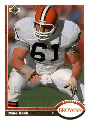 1991 Upper Deck Mike Baab #306b Cleveland Browns