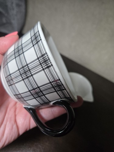 Set 4 Robert Stanley Black White Plaid Porcelain Measuring Cup Baking See Pics - Picture 12 of 17