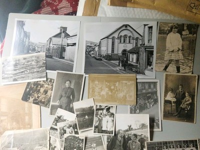 Aberfan Postkarten, Familienfotos, Straßenszene, Geschäfte, Vintage Wales